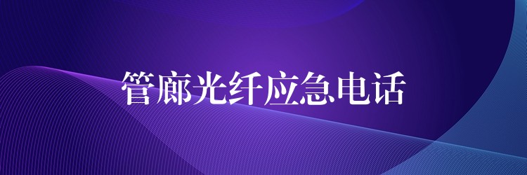  管廊光纖應(yīng)急電話