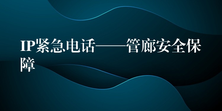  IP緊急電話——管廊安全保障