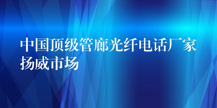  中國頂級管廊光纖電話廠家揚(yáng)威市場