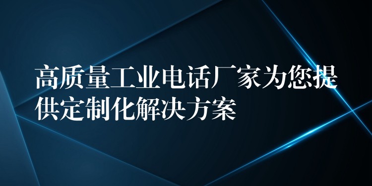  高質(zhì)量工業(yè)電話廠家為您提供定制化解決方案