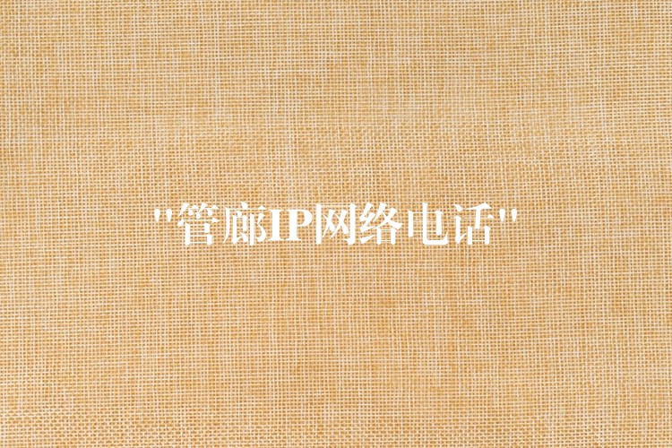 “管廊IP網(wǎng)絡電話”